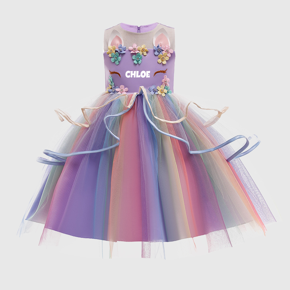 Personalized Girl Unicorn Tutu Dress| Dress50
