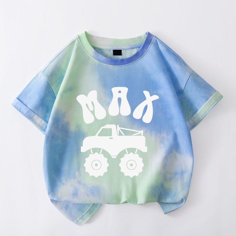 Personalized Kid Tie Dye Short Sleeve Tee| Cloth28402
