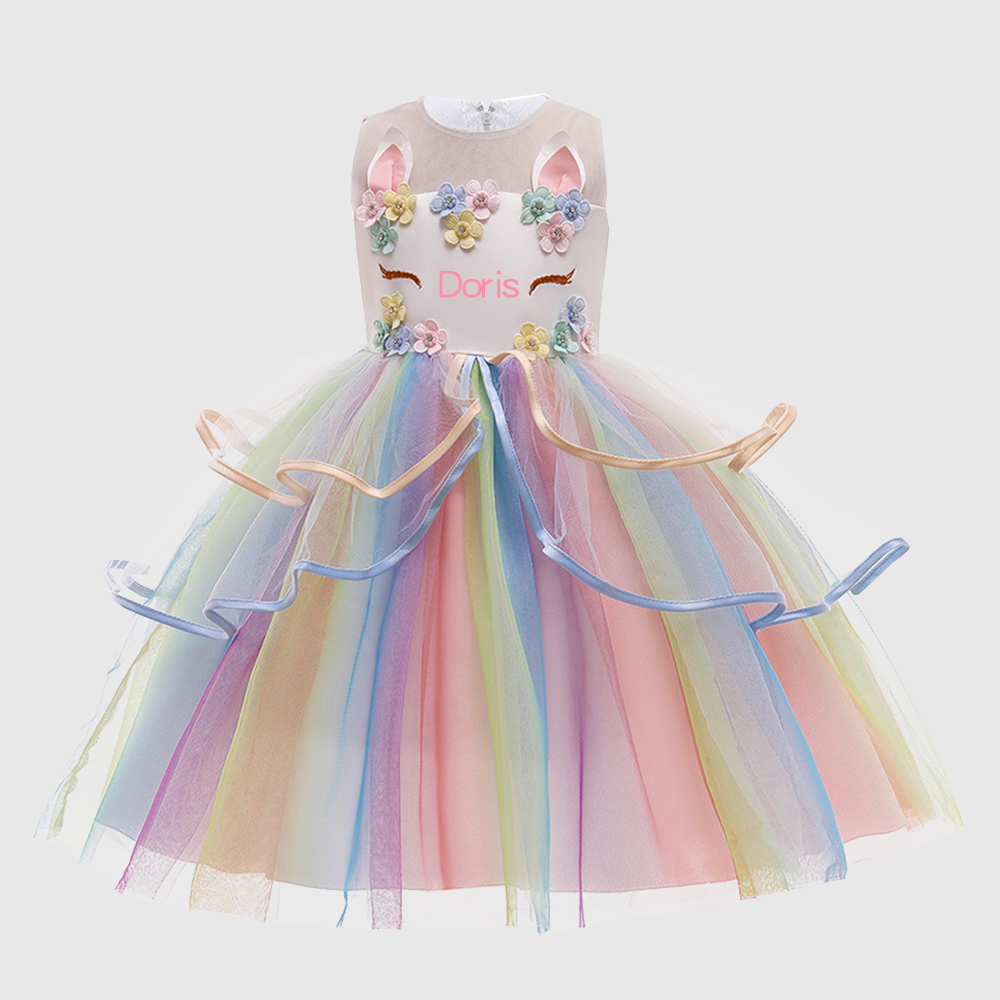 Personalized Girl Unicorn Tutu Dress| Dress50