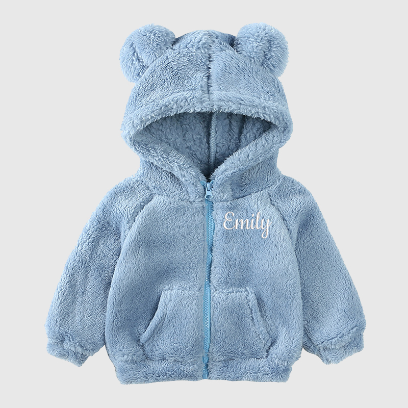 Personalized Kids Bear Embroidered Jacket| Cloth91