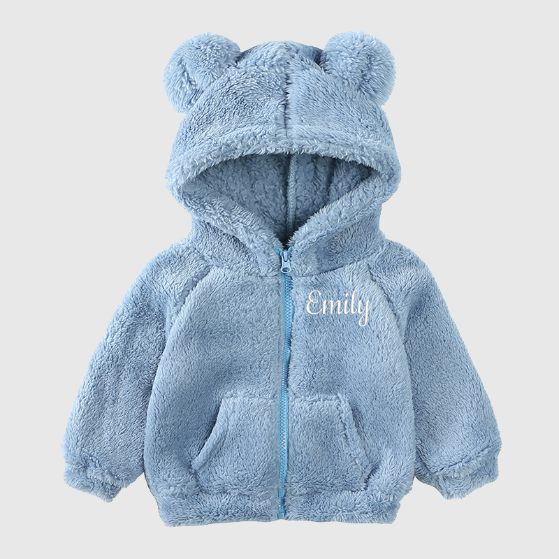 Personalized Kids Bear Embroidered Jacket| Cloth91