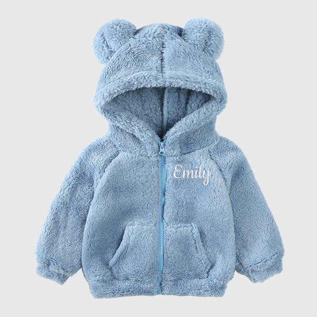 Personalized Kids Bear Embroidered Jacket| Cloth91