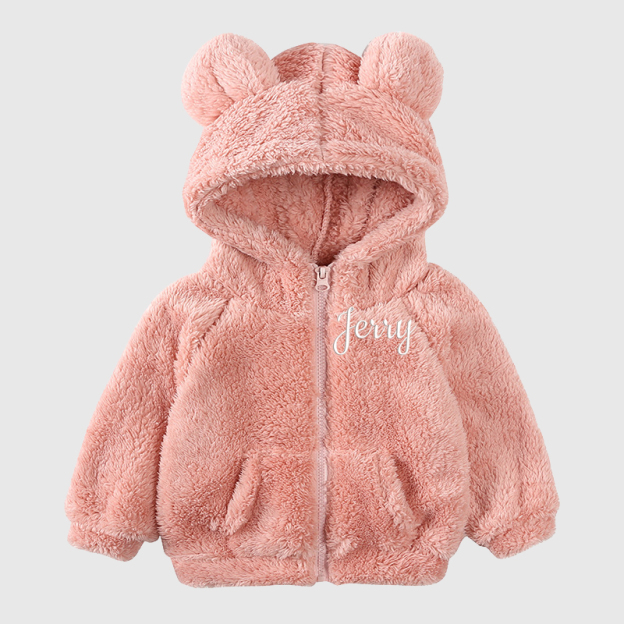 Personalized Kids Bear Embroidered Jacket| Cloth91