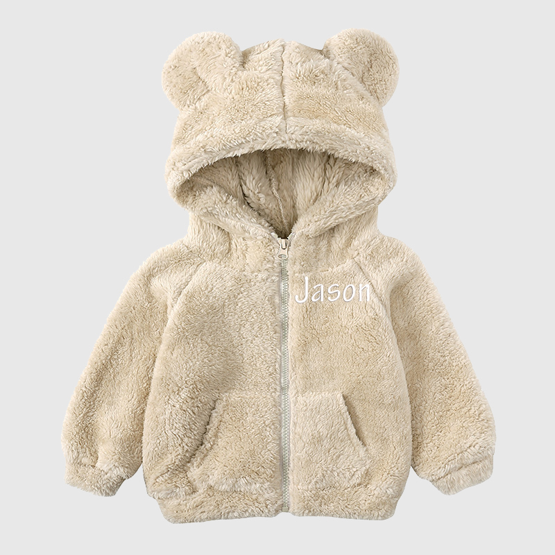 Personalized Kids Bear Embroidered Jacket| Cloth91