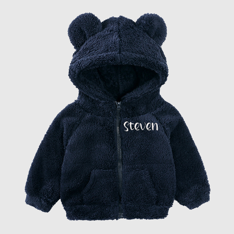 Personalized Kids Bear Embroidered Jacket| Cloth91