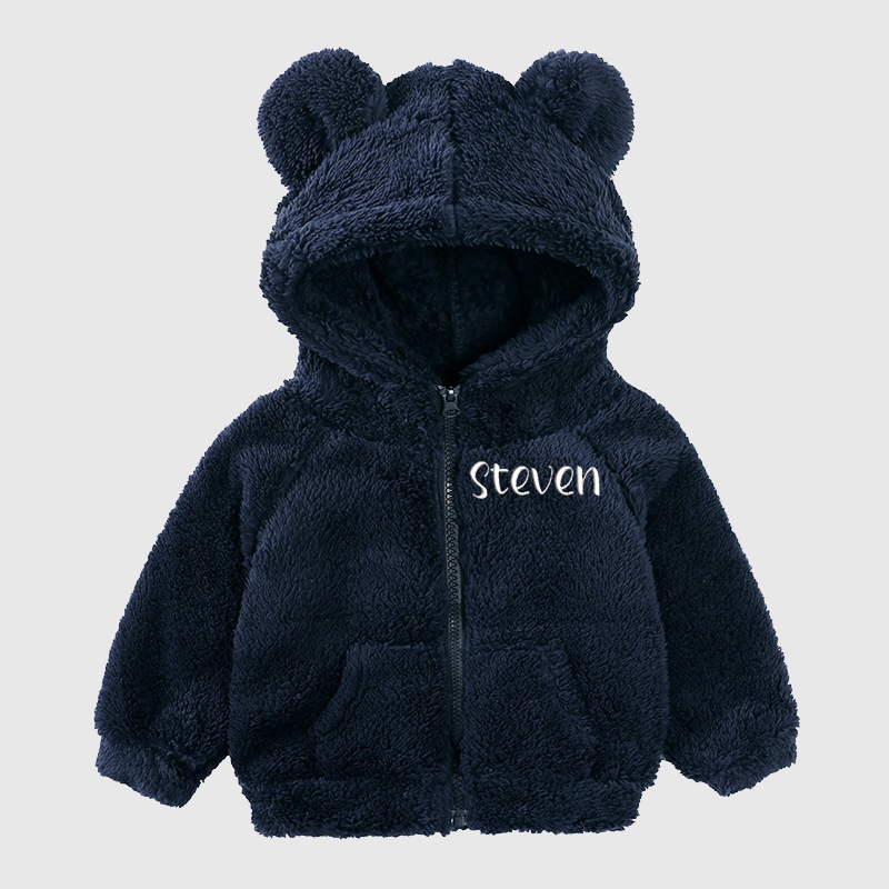 Personalized Kids Bear Embroidered Jacket| Cloth91
