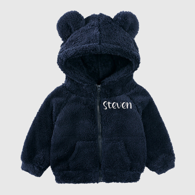 Personalized Kids Bear Embroidered Jacket| Cloth91