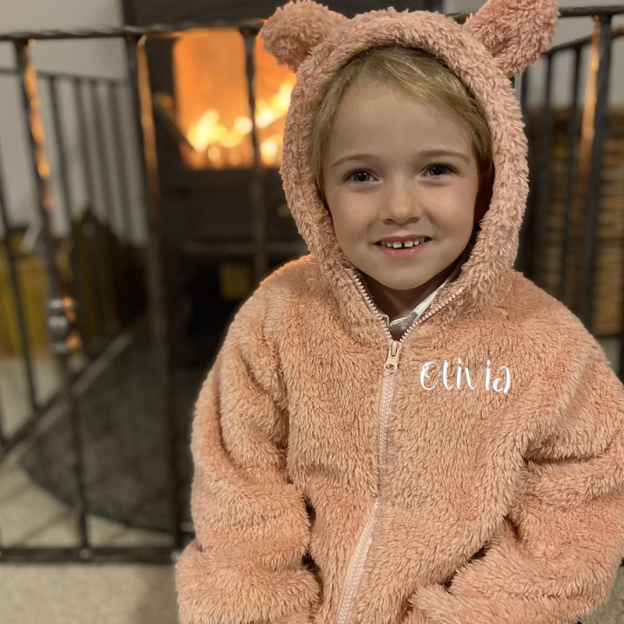 Personalized Kids Bear Embroidered Jacket| Cloth91