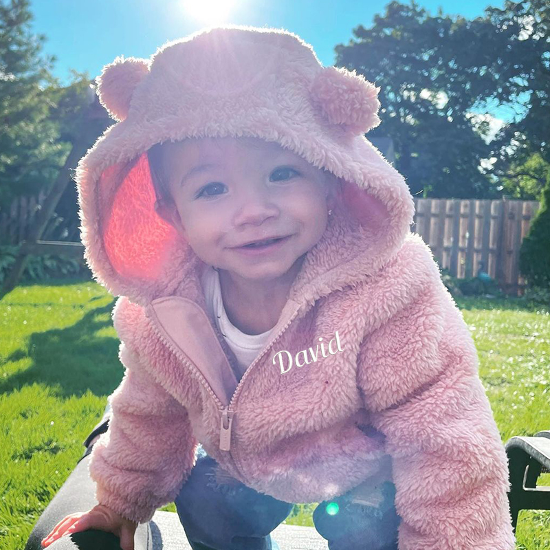 Personalized Kids Bear Embroidered Jacket| Cloth91