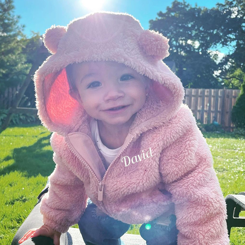 Personalized Kids Bear Embroidered Jacket| Cloth91