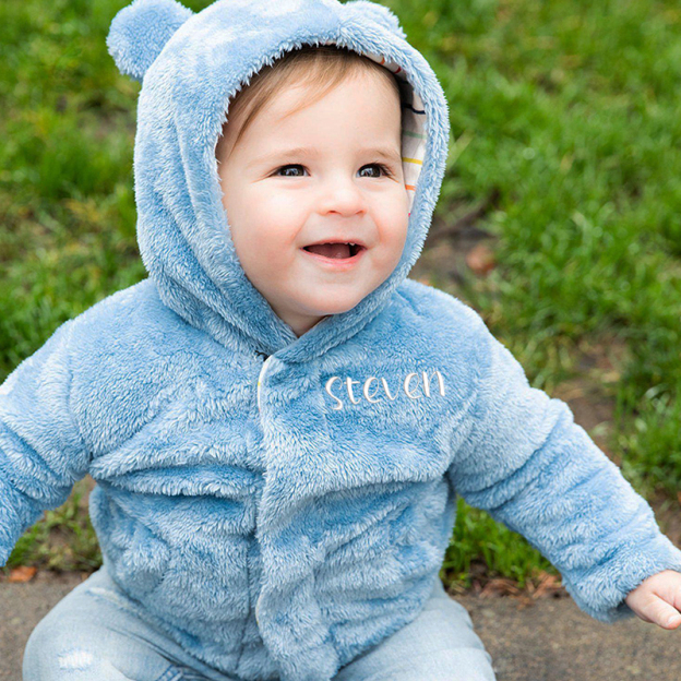 Personalized Kids Bear Embroidered Jacket| Cloth91