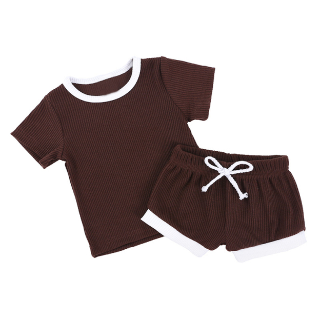 Personalized Kids Embroidered Summer Shorts Set| Cloth174