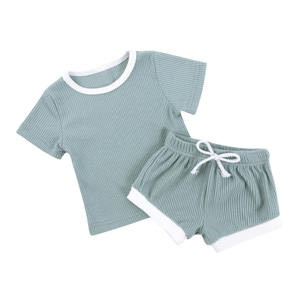 Personalized Kids Embroidered Summer Shorts Set| Cloth174