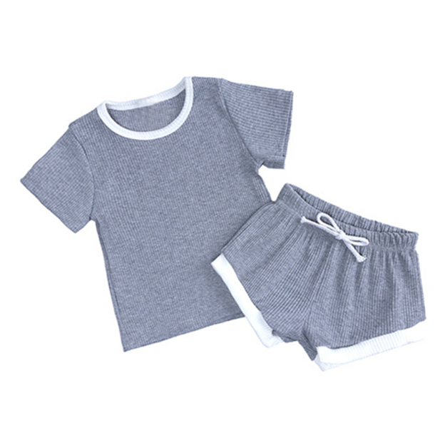 Personalized Kids Embroidered Summer Shorts Set| Cloth174