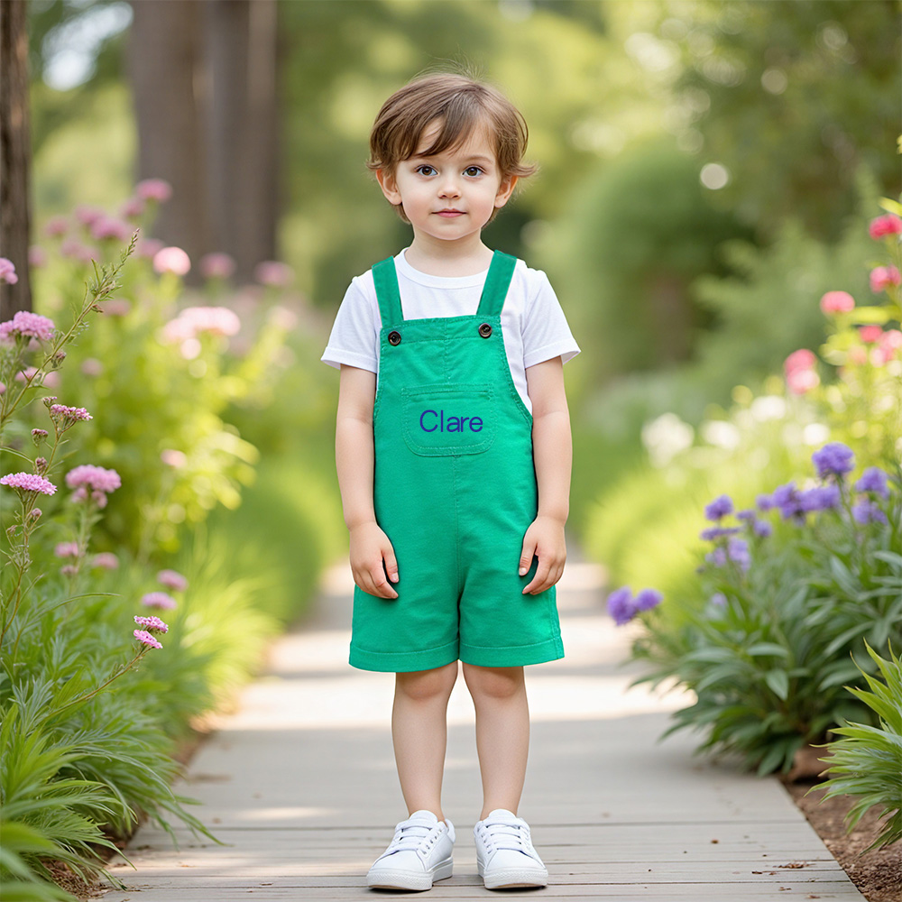 Personalized Kids Multicolor Cozy Overalls| Pants18