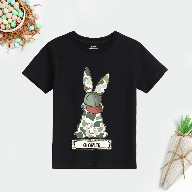 Personalized Kids Bunny Summer T-Shirt| Cloth1417