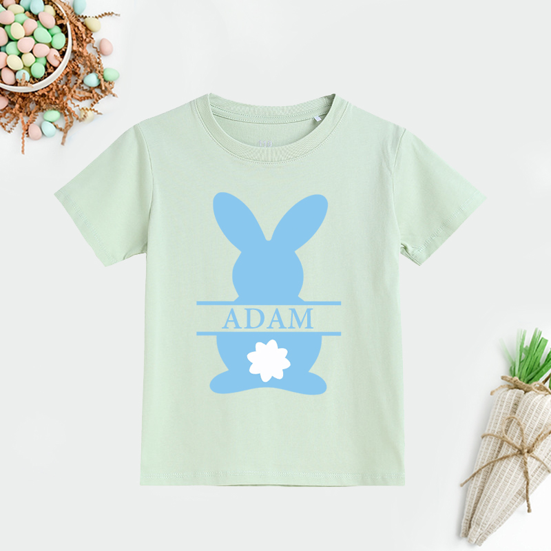 Personalized Kids Bunny Summer T-Shirt| Cloth1410