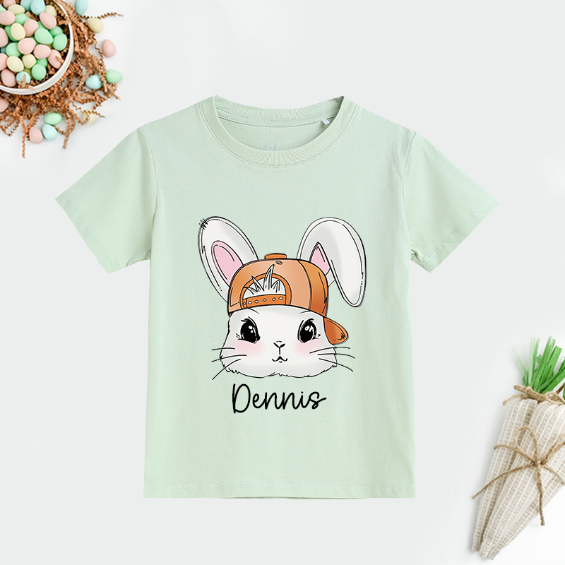 Personalized Kids Bunny Summer T-Shirt| Cloth1419
