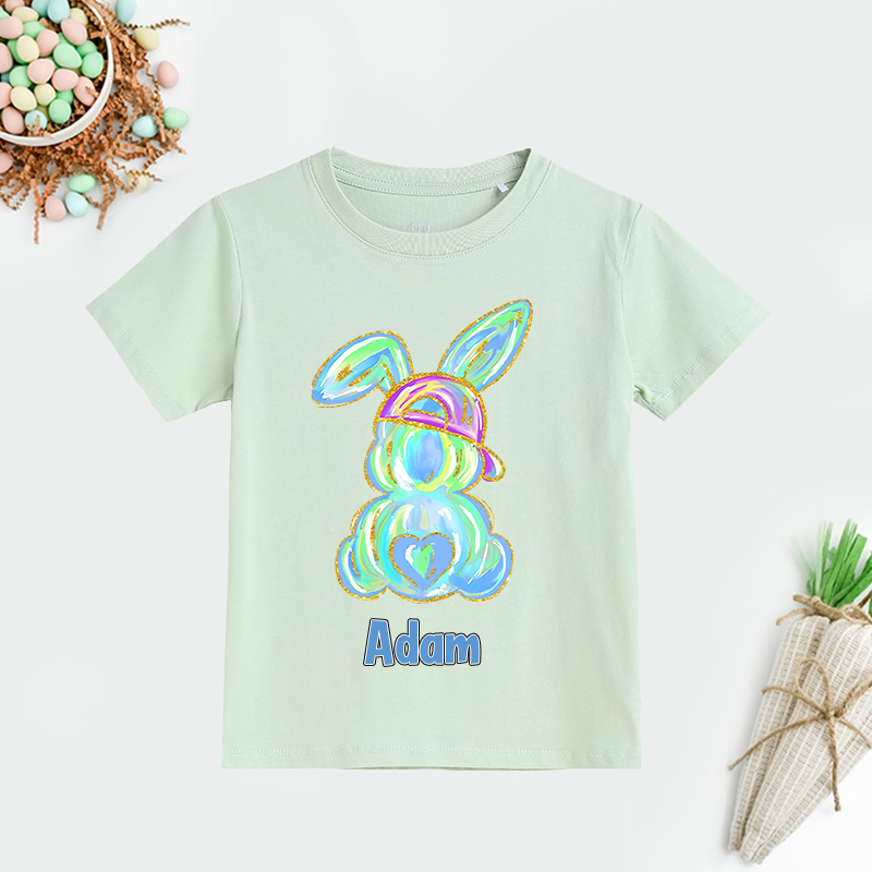 Personalized Kids Bunny Summer T-Shirt| Cloth1411