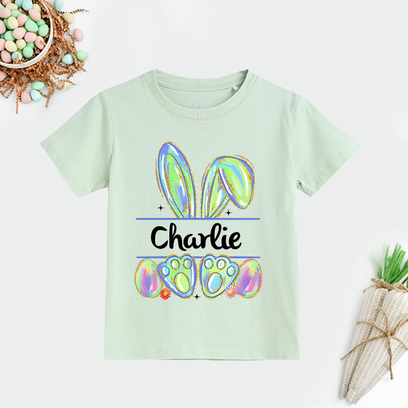 Personalized Kids Bunny Summer T-Shirt| Cloth1413