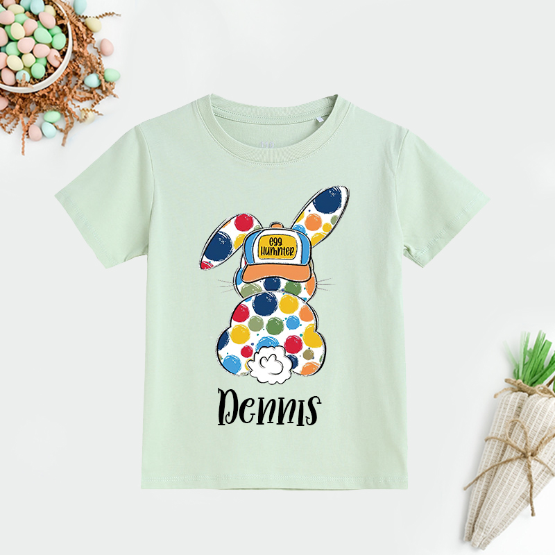 Personalized Kids Bunny Summer T-Shirt| Cloth1414