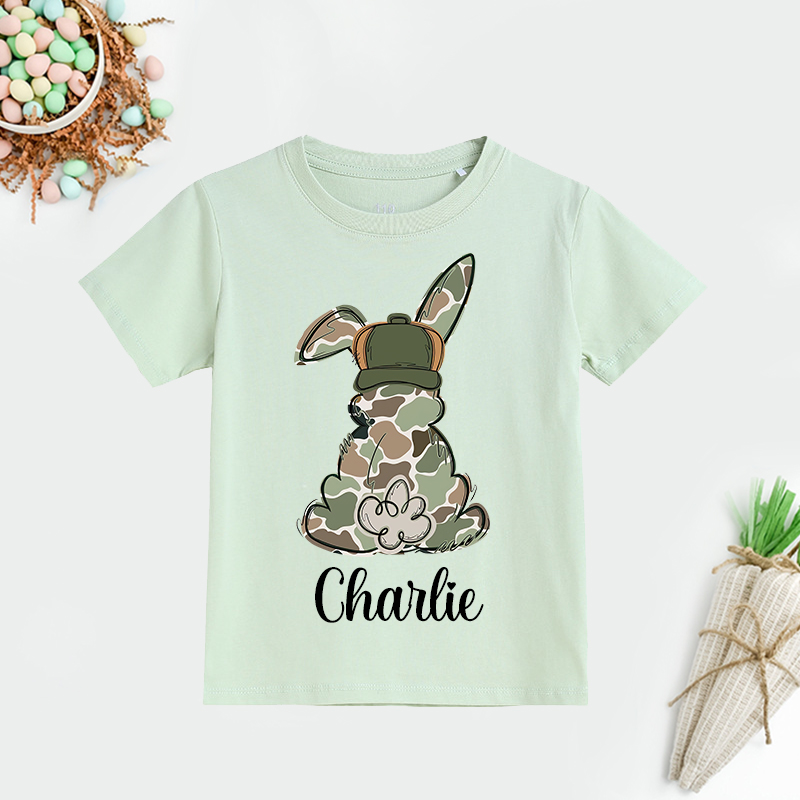 Personalized Kids Bunny Summer T-Shirt| Cloth1416