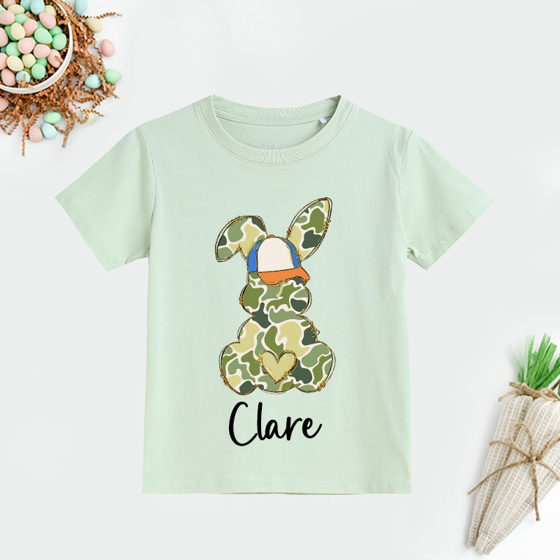 Personalized Kids Bunny Summer T-Shirt| Cloth1417