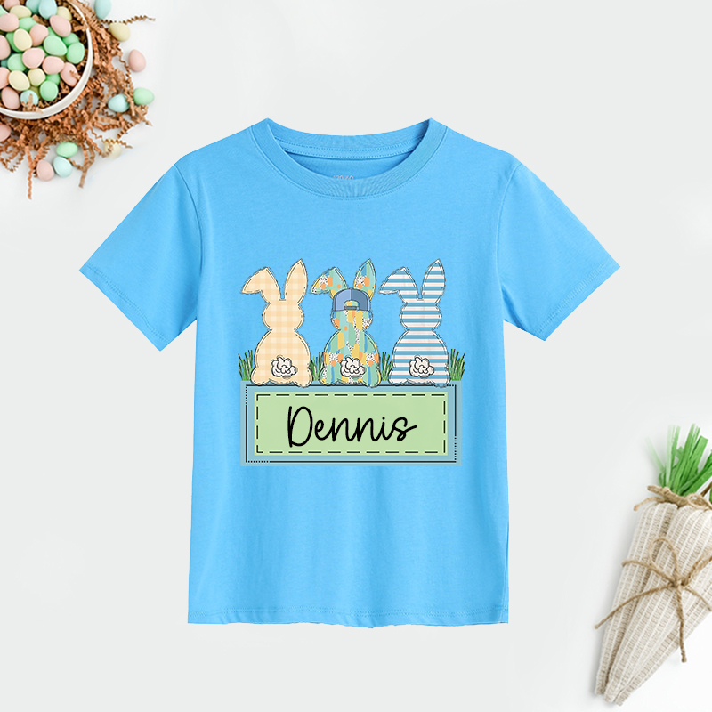 Personalized Kids Bunny Summer T-Shirt| Cloth1420