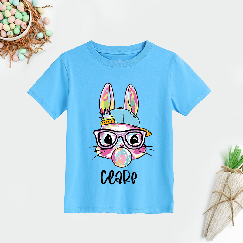 Personalized Kid Bunny Summer T-Shirt| Cloth1430