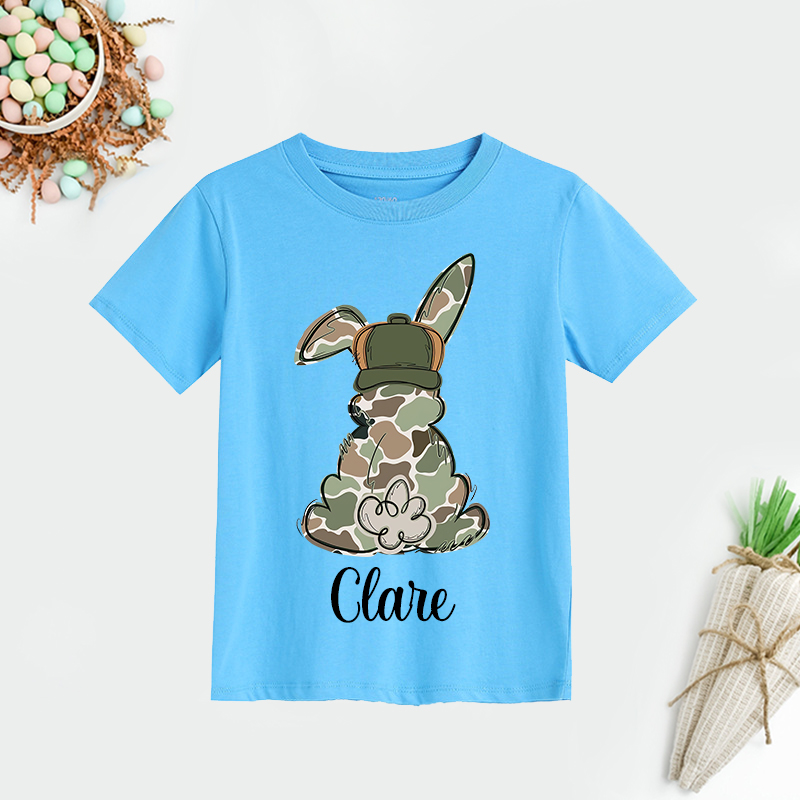 Personalized Kids Bunny Summer T-Shirt| Cloth1416