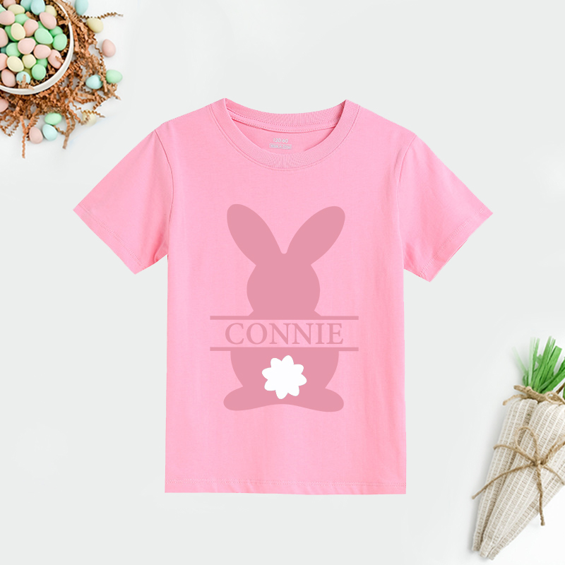 Personalized Kids Bunny Summer T-Shirt| Cloth1410