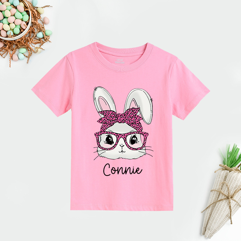 Personalized Kids Bunny Summer T-Shirt| Cloth1419