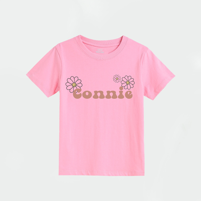 Personalized Girls Retro Cute Daisy T-Shirt| Cloth1425