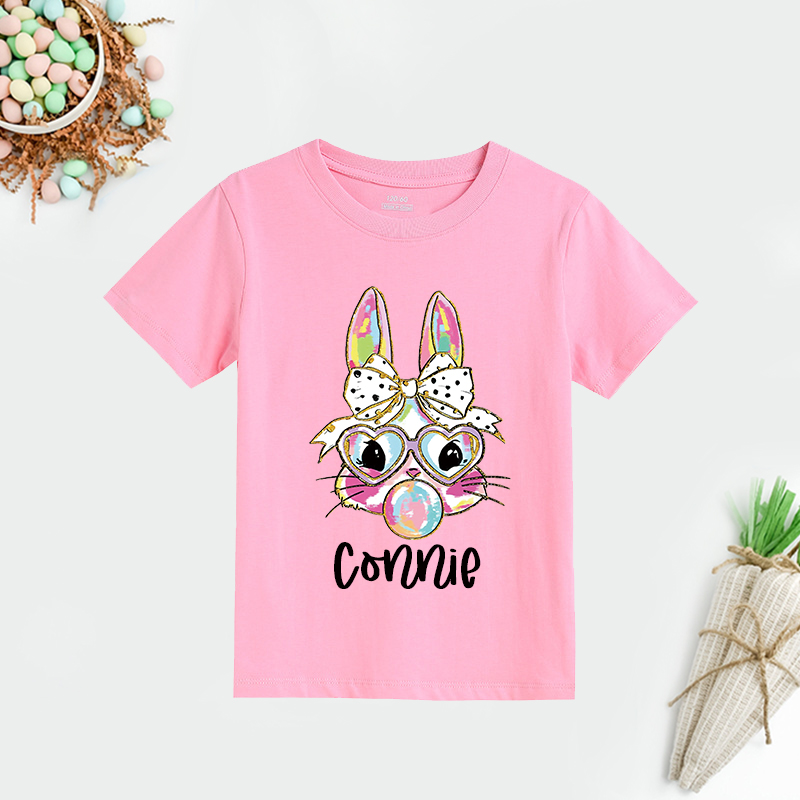 Personalized Kid Bunny Summer T-Shirt| Cloth1430