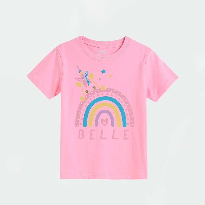 Personalized Girl Unicorn Birthday Party T-Shirt| Cloth1434