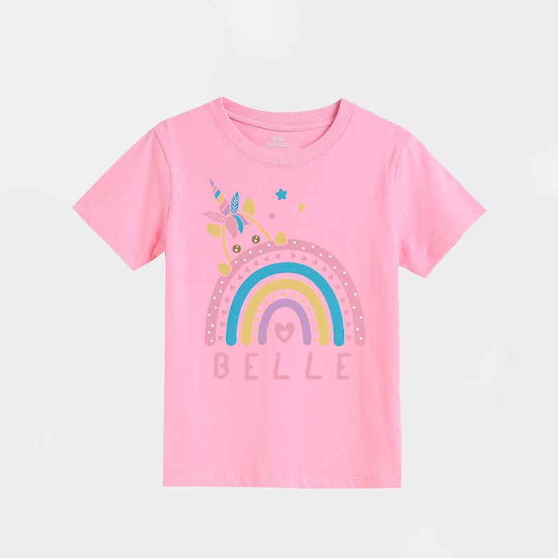 Personalized Girl Unicorn Birthday Party T-Shirt| Cloth1434