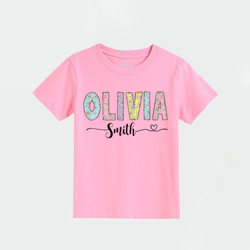 Personalized Girl Colorful Daisy Birthday T-Shirt| Cloth1474