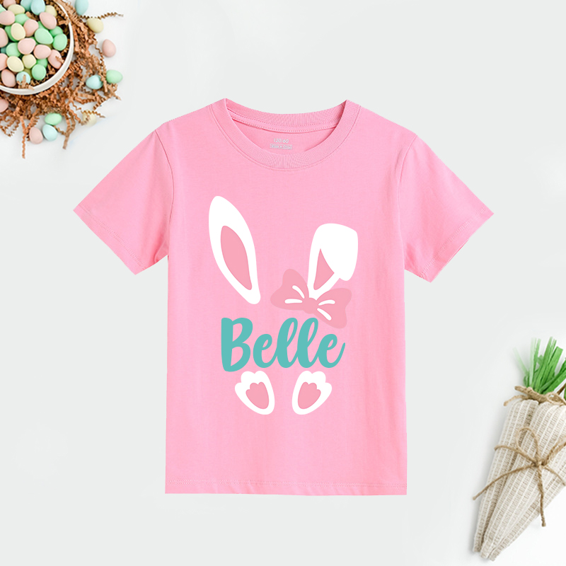 Personalized Kids Bunny Summer T-Shirt| Cloth1412