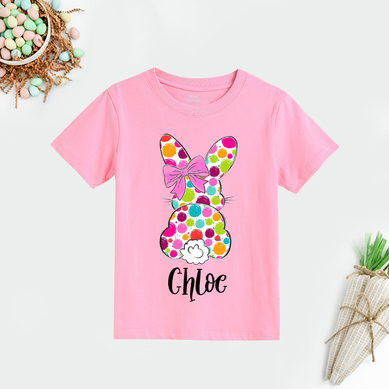 Personalized Kids Bunny Summer T-Shirt| Cloth1414