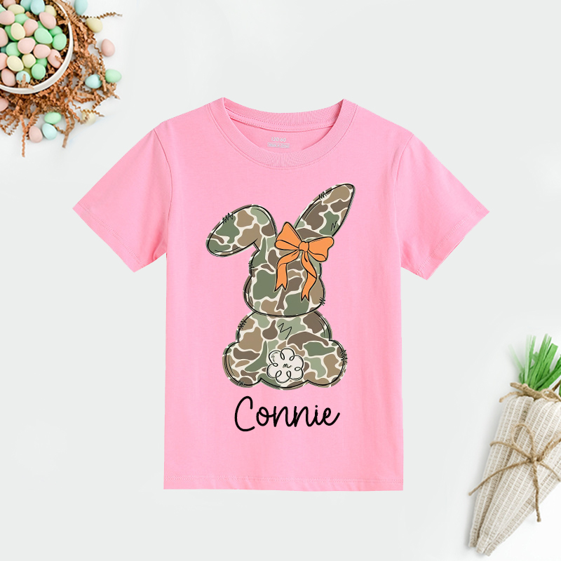 Personalized Kids Bunny Summer T-Shirt| Cloth1415