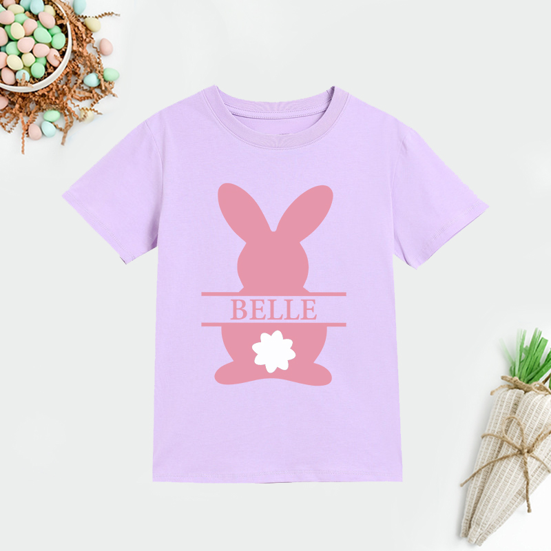 Personalized Kids Bunny Summer T-Shirt| Cloth1410
