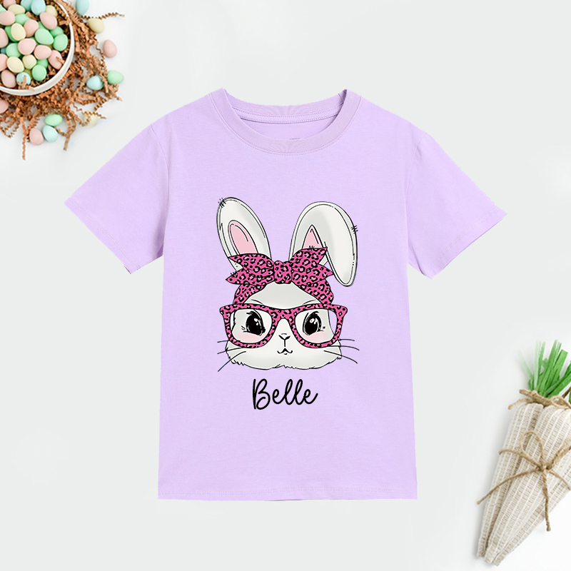 Personalized Kids Bunny Summer T-Shirt| Cloth1419