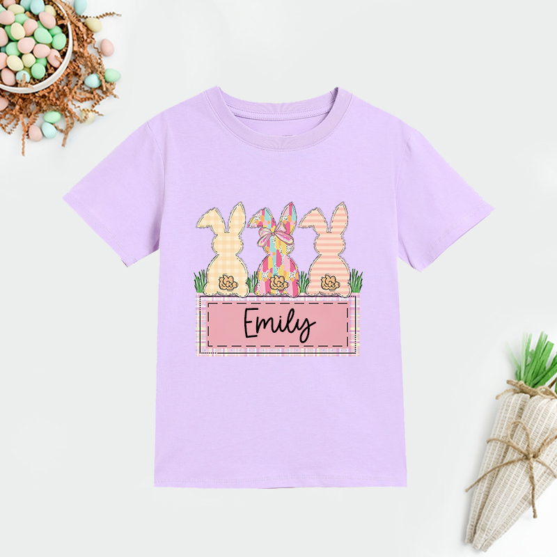 Personalized Kids Bunny Summer T-Shirt| Cloth1420