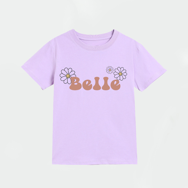 Personalized Girls Retro Cute Daisy T-Shirt| Cloth1425