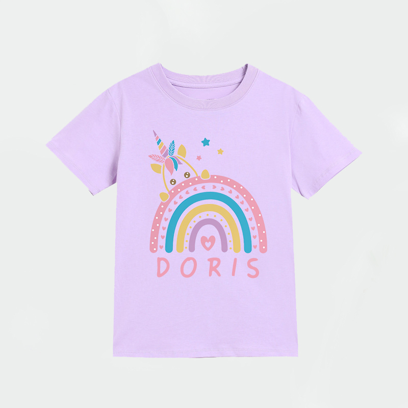 Personalized Girl Unicorn Birthday Party T-Shirt| Cloth1434