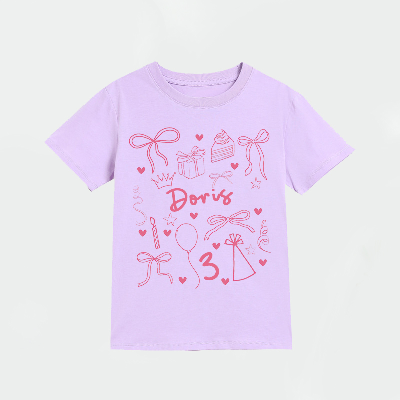 Personalized Girl Birthday Cozy T-Shirt| Cloth1468