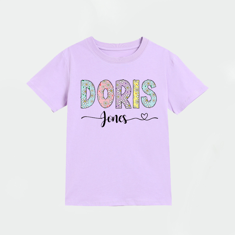 Personalized Girl Colorful Daisy Birthday T-Shirt| Cloth1474