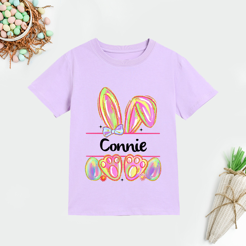 Personalized Kids Bunny Summer T-Shirt| Cloth1413