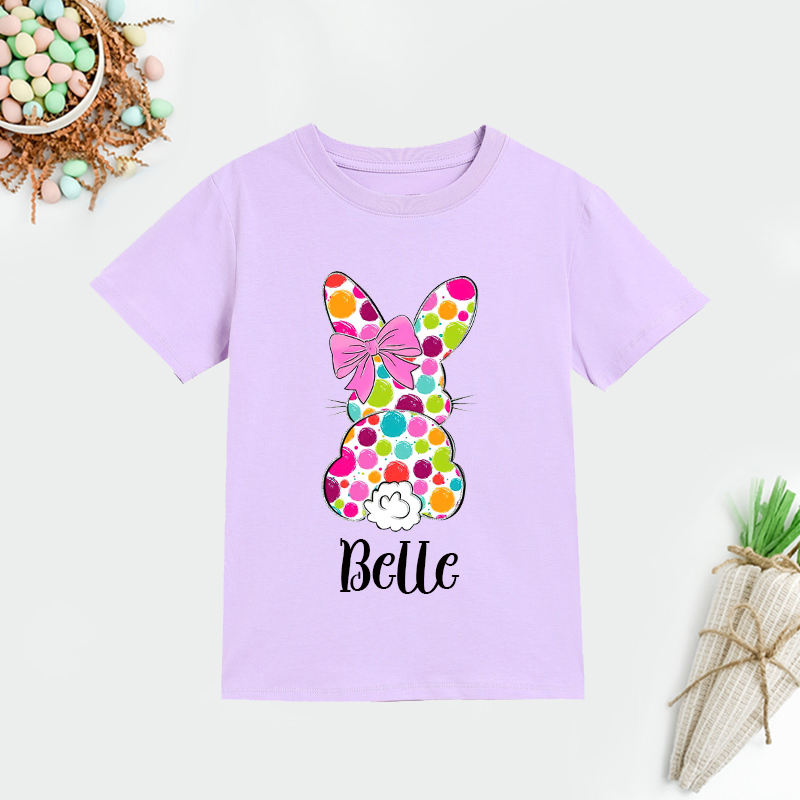 Personalized Kids Bunny Summer T-Shirt| Cloth1414