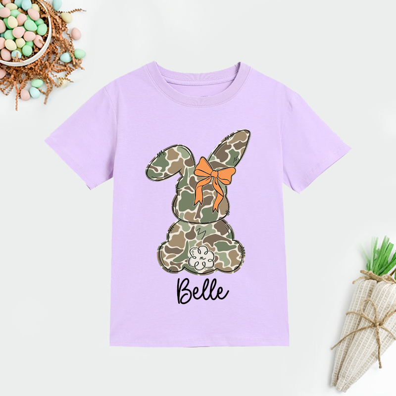 Personalized Kids Bunny Summer T-Shirt| Cloth1415